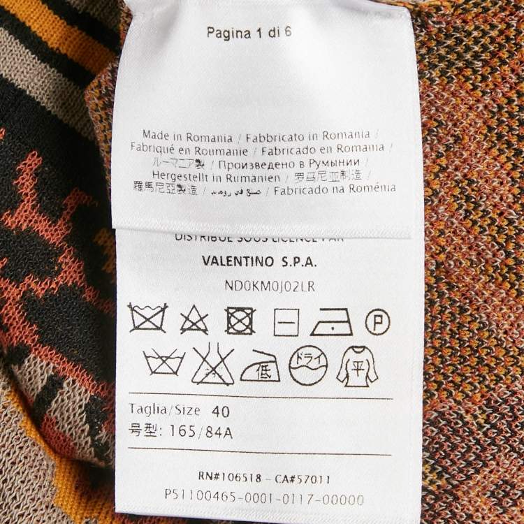 Pre Owned M Missoni Grey Patterned Knit Sleeveless Top S