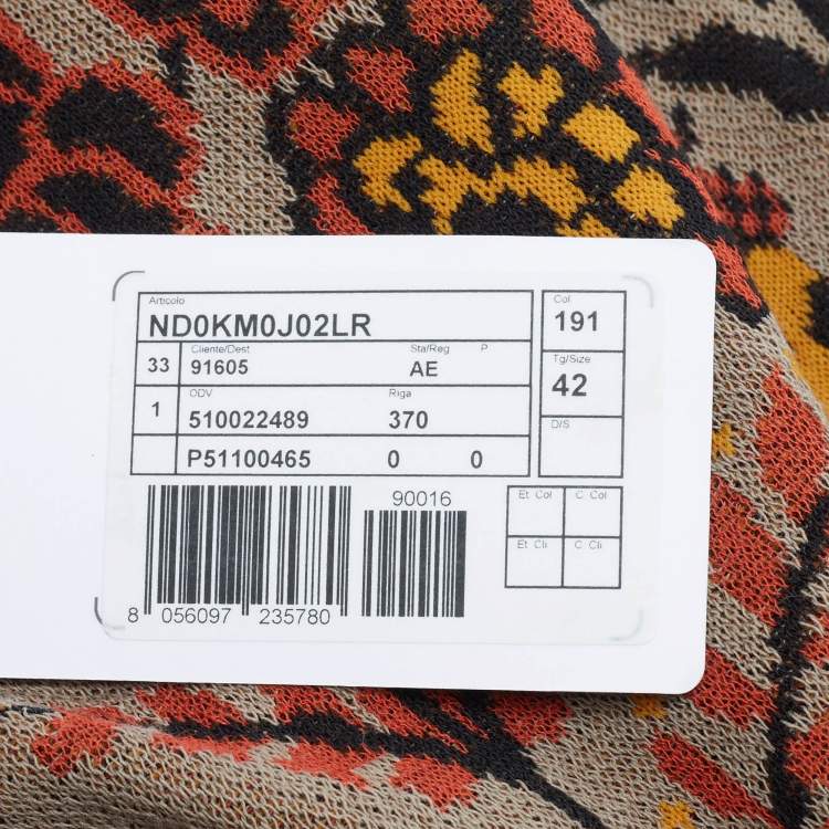 مملوكة مسبقًا M Missoni Grey Patterned Knit Sleeveless Top M