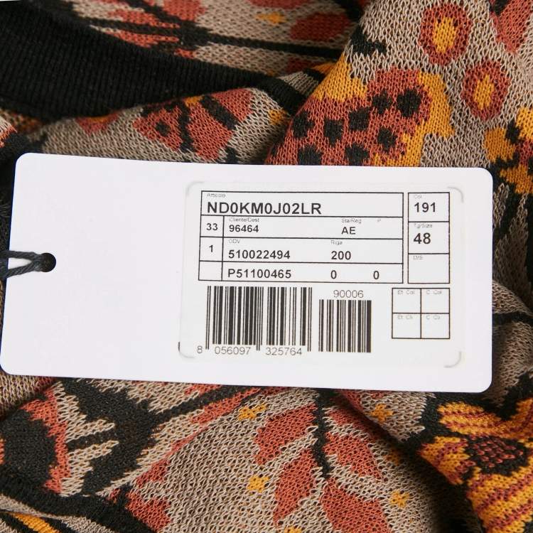 Pre Owned M Missoni Grey Patterned Knit Sleeveless Top L