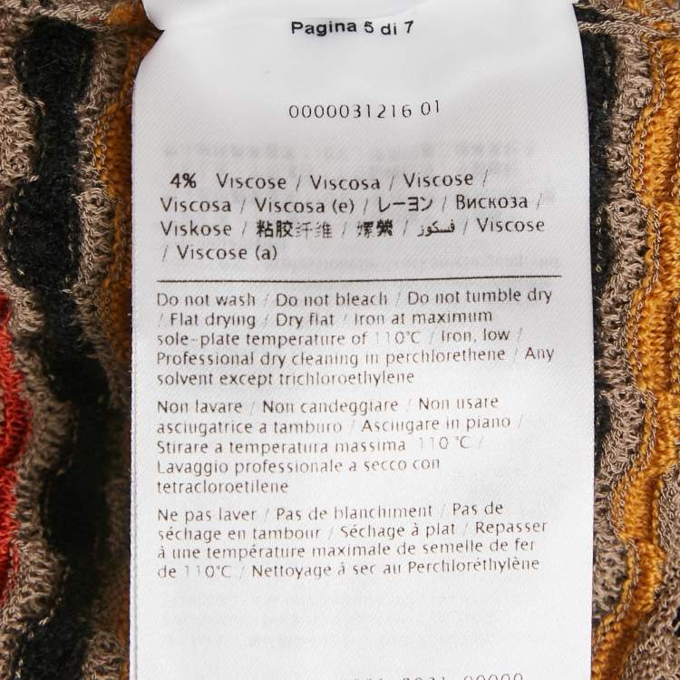 مملوكة مسبقًا M Missoni Grey Floral Perforated Knit Top M