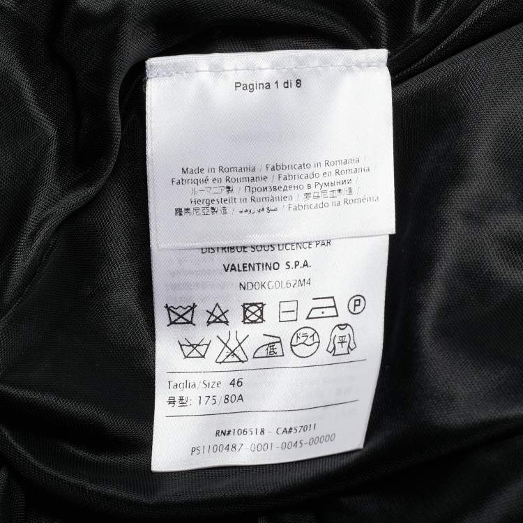 Pre Owned M Missoni Black/Orange Perforated Knit Maxi Skirt L