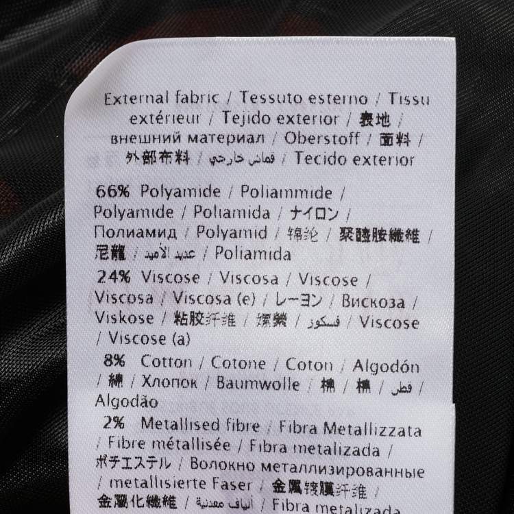 Pre Owned M Missoni Green/Orange Alga and Bubble Pattern Knit Midi Dress M