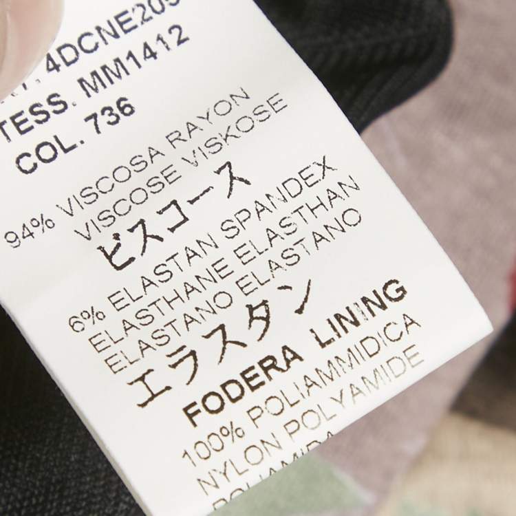 Pre Owned M Missoni Grey Printed Jersey Short Skirt M