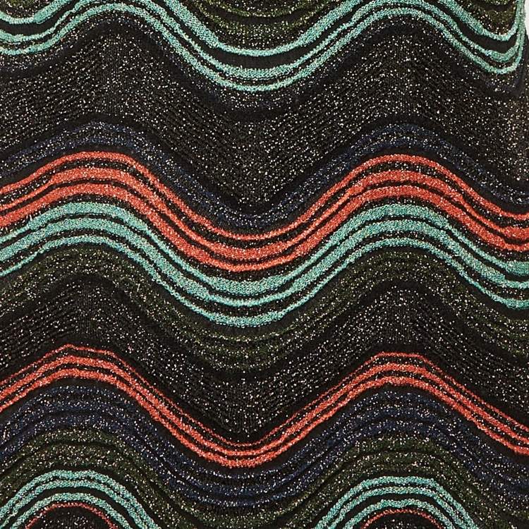 Pre Owned فستان أم ميزوني ميني تريكو لوركس مطبوع متعدد الألوان مقاس صغير