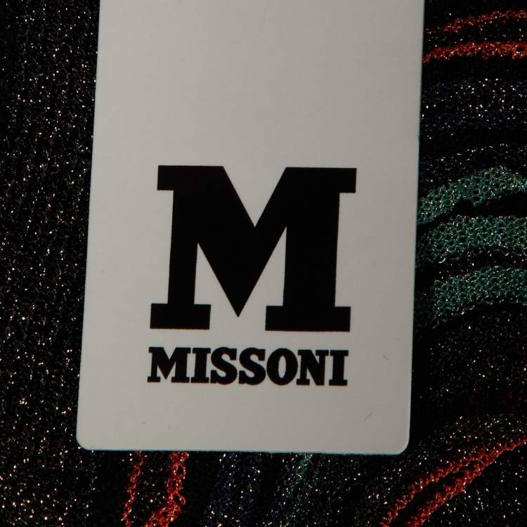 Pre Owned فستان أم ميزوني ميني تريكو لوركس مطبوع متعدد الألوان مقاس صغير