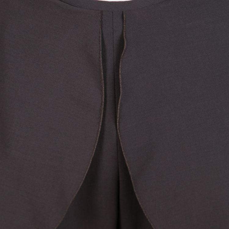 Pre Owned M Missoni Brown Drape Detail High Waist Pants M