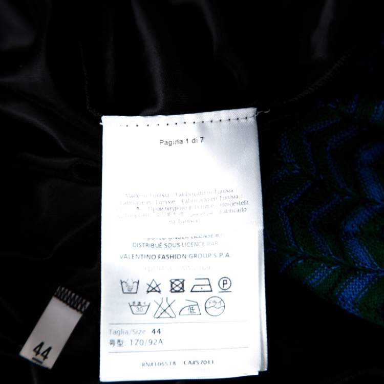 مملوكة مسبقًا M Missoni Multicolor Ombre Pattern Knit V Neck Dress M 