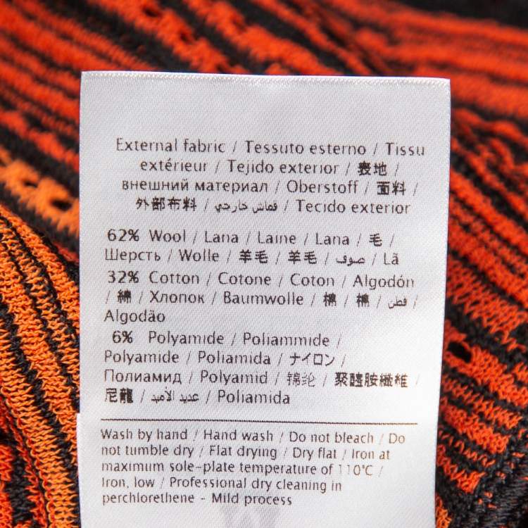 Pre Owned M Missoni Multicolor Perforated Knit Sleeveless Top L
