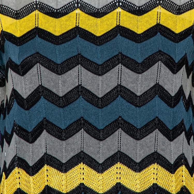 Pre Owned M Missoni Multicolor Patterned Knit Lightweight Jumper M