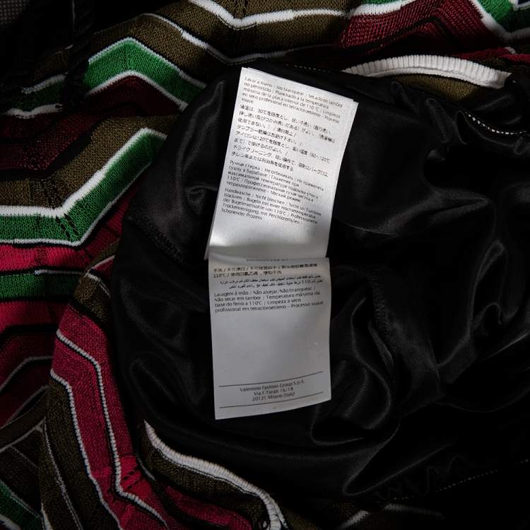 Pre Owned M Missoni Multicolored Knit Back Tie Detail Jumpsuit S 