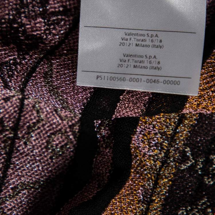Pre Owned M Missoni Multicolored Lurex Knit Sleeveless Top L