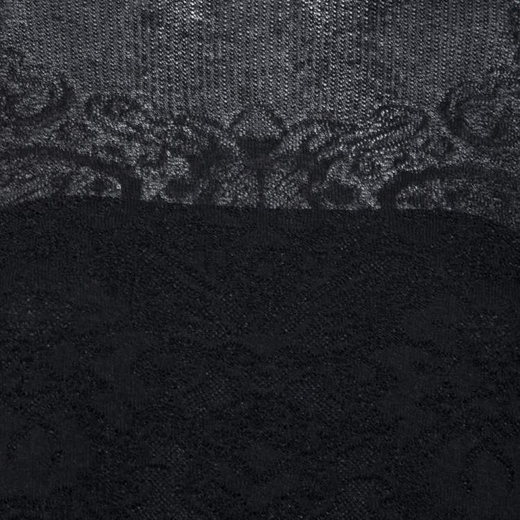 Pre Owned M Missoni Black Floral Knit Long Sleeve Top M