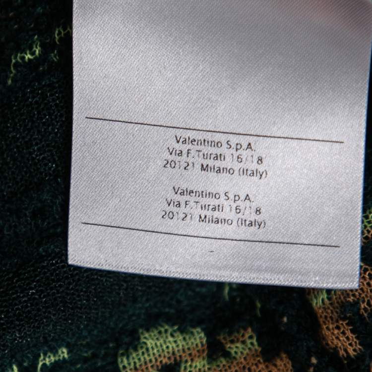 مملوكة مسبقًا M Missoni Multicolor Patterned Knit Belted Long Cardigan S