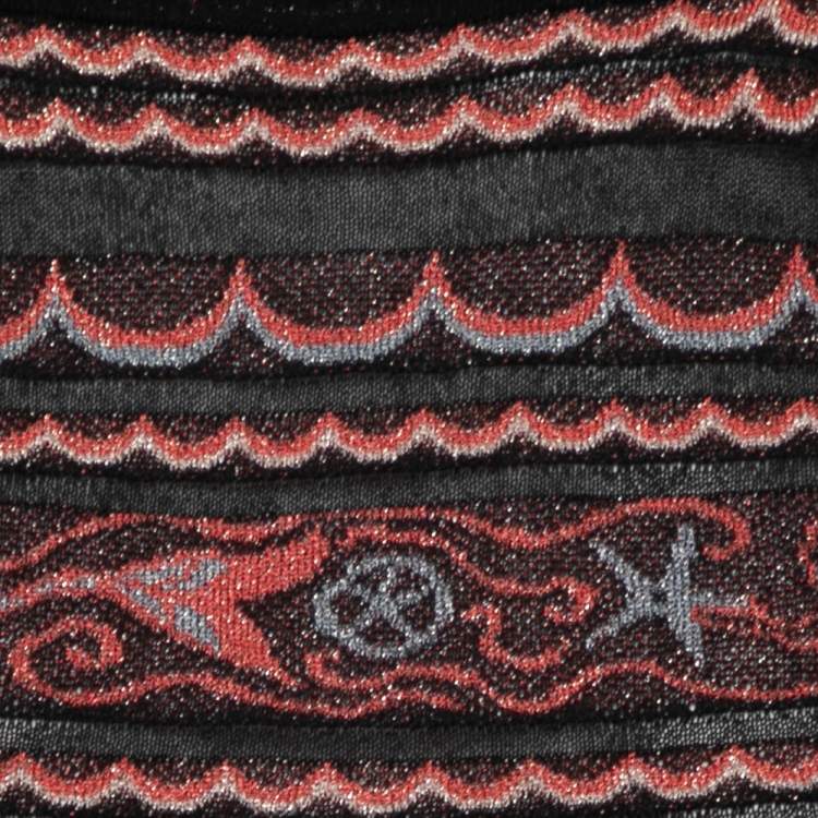 Pre Owned M Missoni Multicolored Wave Patterned Lurex Knit Top S