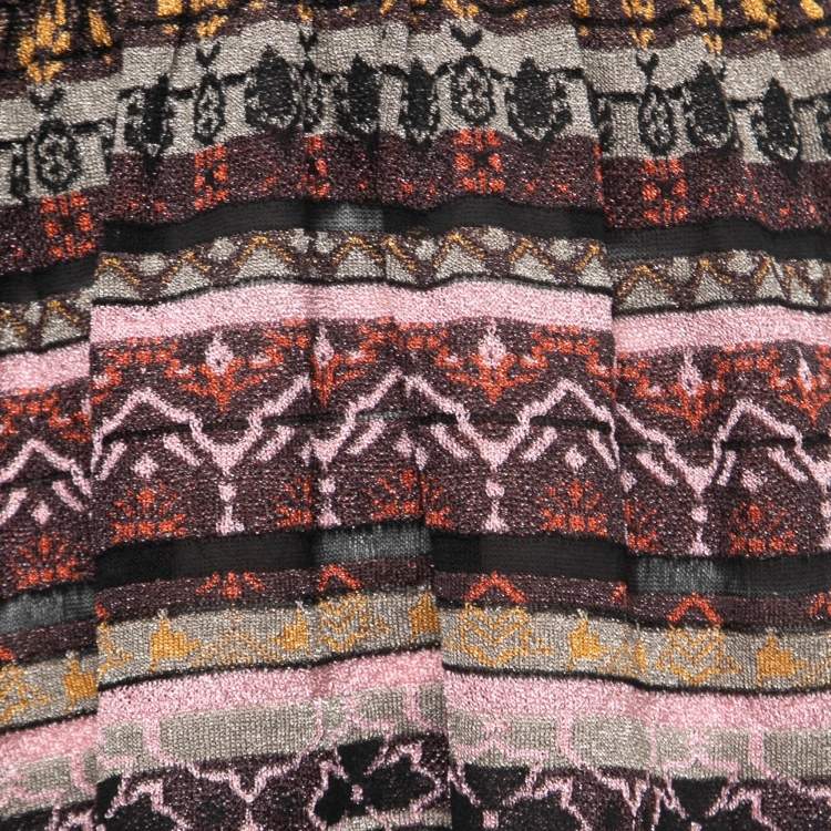 Pre Owned M Missoni Multicolored Lurex Knit Sleeveless Top M