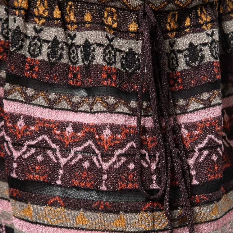 Pre Owned M Missoni Multicolored Lurex Knit Sleeveless Top M