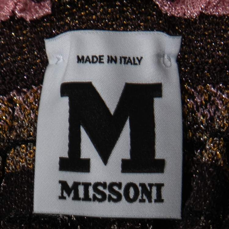 Pre Owned M Missoni Multicolored Lurex Knit Sleeveless Top M