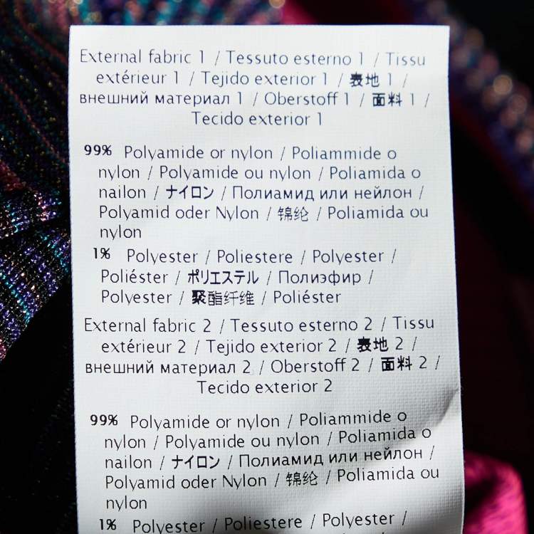 Pre Owned M Missoni Multicolor Lurex Knit Mini Skirt L