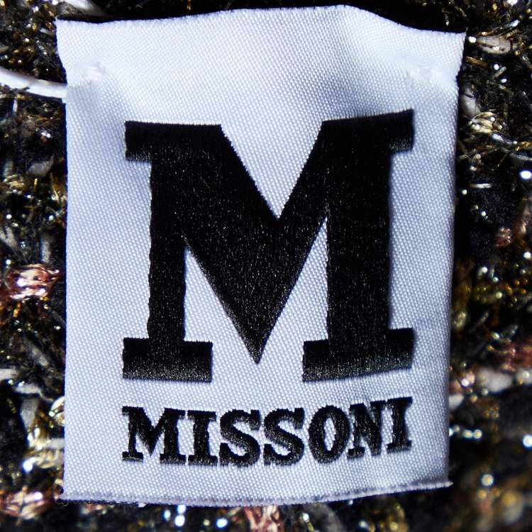 Pre Owned M Missoni Black Lurex Knit Shorts M