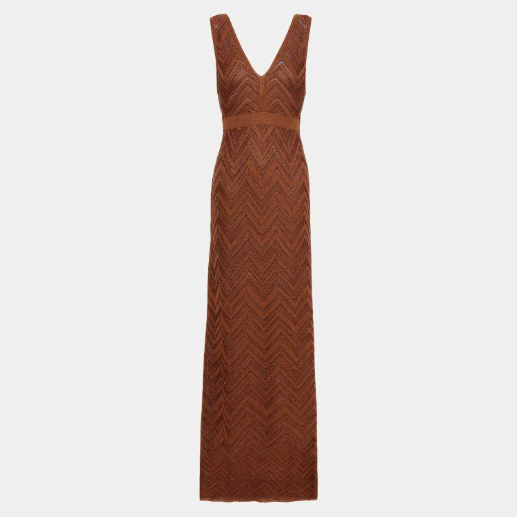 Pre Owned M Missoni Viscose Maxi Dress 42