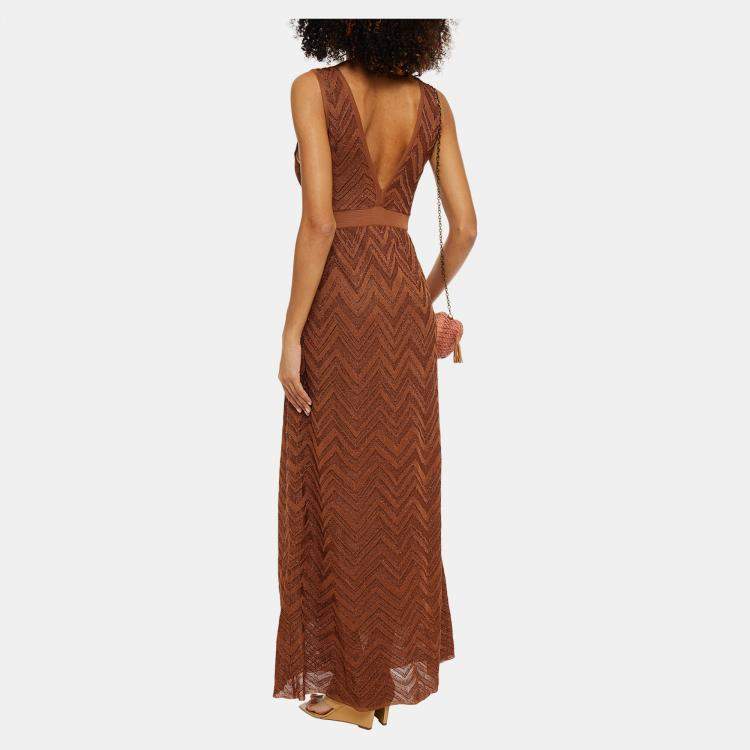 Pre Owned M Missoni Viscose Maxi Dress 42