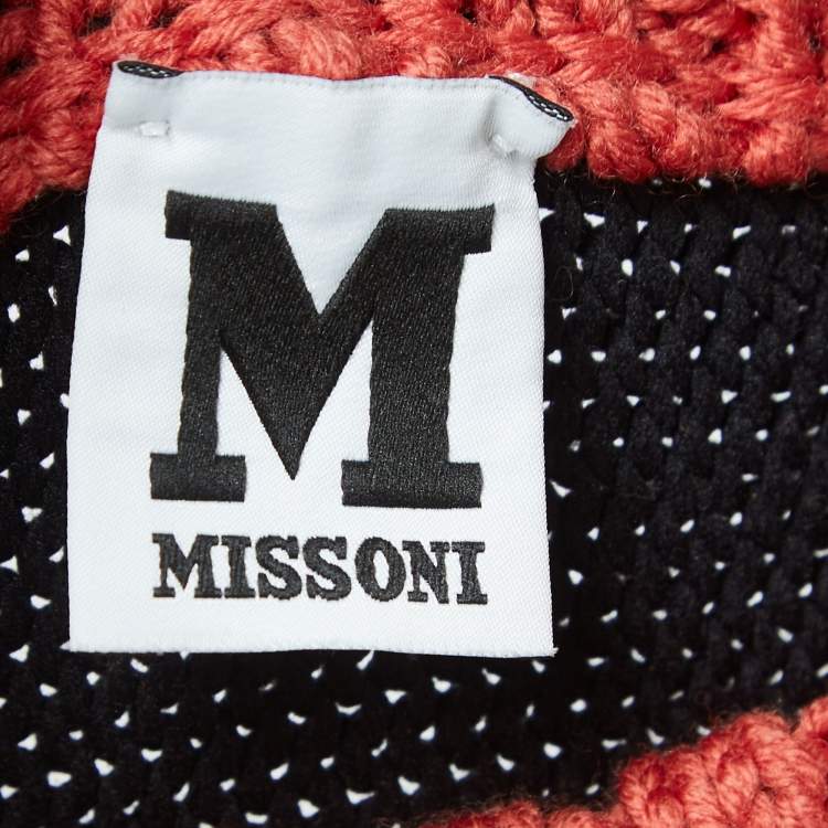 Pre Owned M Missoni Multicolor Patterned Wool-Blend Knit Sweater S