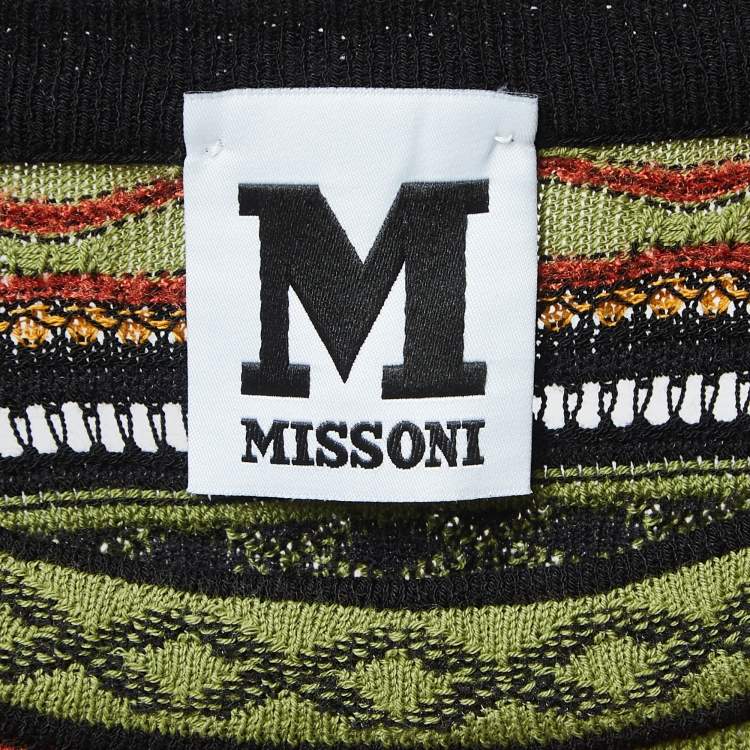 Pre Owned M Missoni Multicolor Patterned Knit Top M