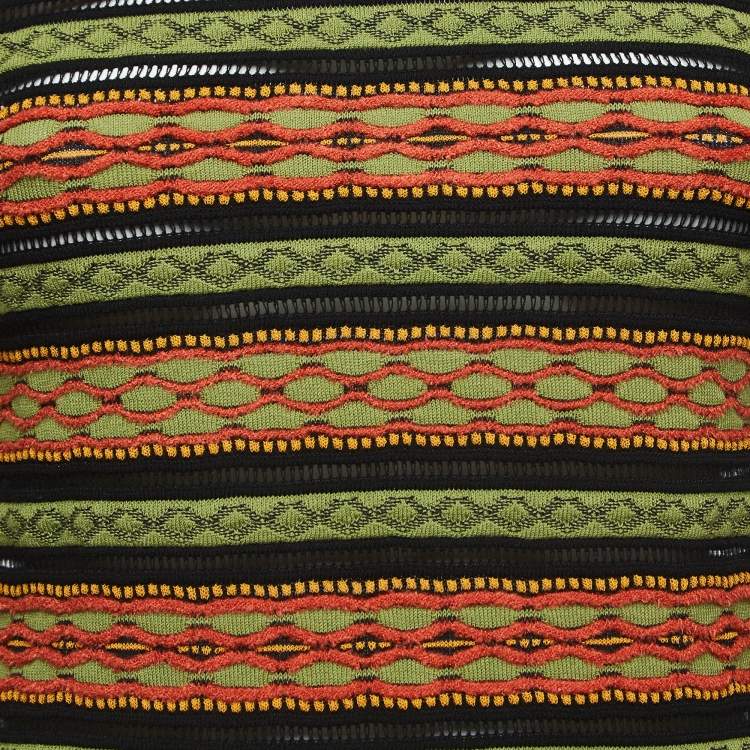 Pre Owned M Missoni Multicolor Patterned Knit Top M
