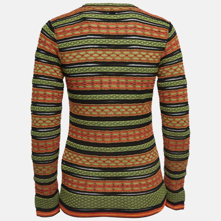 Pre Owned M Missoni Multicolor Patterned Knit Top M