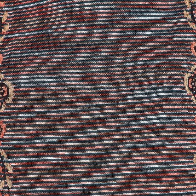 Pre Owned M Missoni Brown Floral Intarsia Knit Long Sleeve Top M