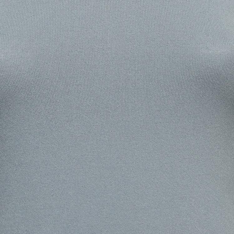 مملوكة مسبقًا M Missoni Grey Knit Long Sleeve T-Shirt S