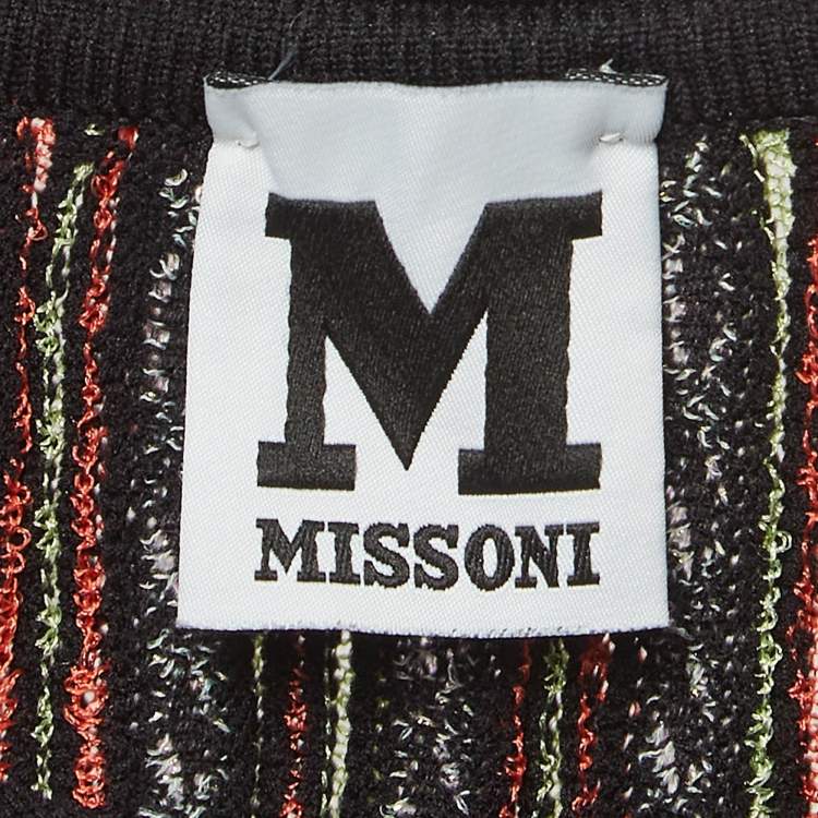 مملوكة مسبقًا M Missoni Multicolor Alga and Bubble Pattern Knit A-Line Mini Dress M