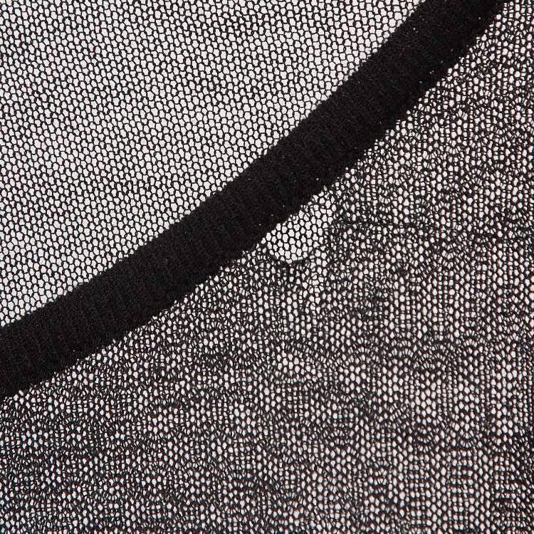Pre Owned M Missoni Black Textured Knit Top M