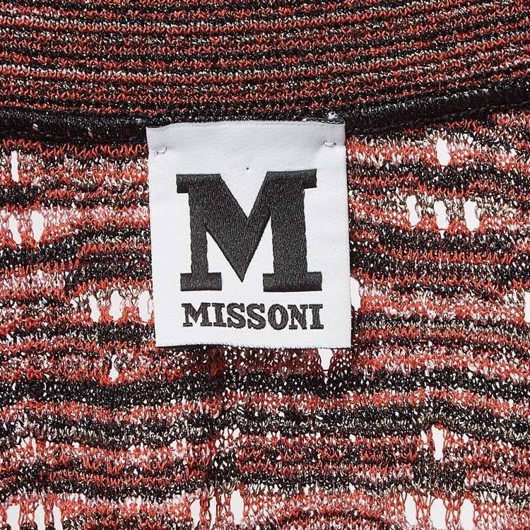 مملوكة مسبقًا M Missoni Multicolor Patterned Lurex Knit Maxi Dress M