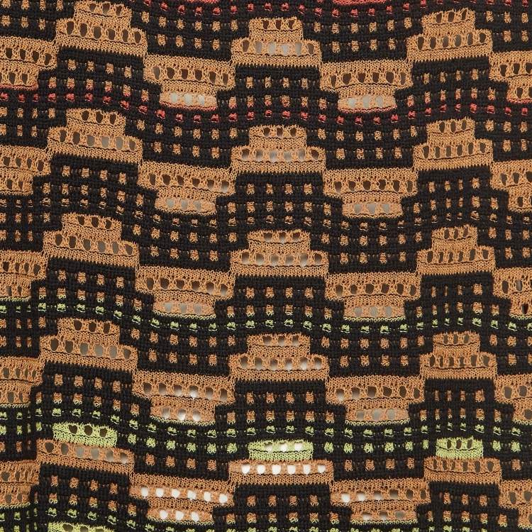 Pre Owned M Missoni Multicolored Patterned Knit Tank Top L