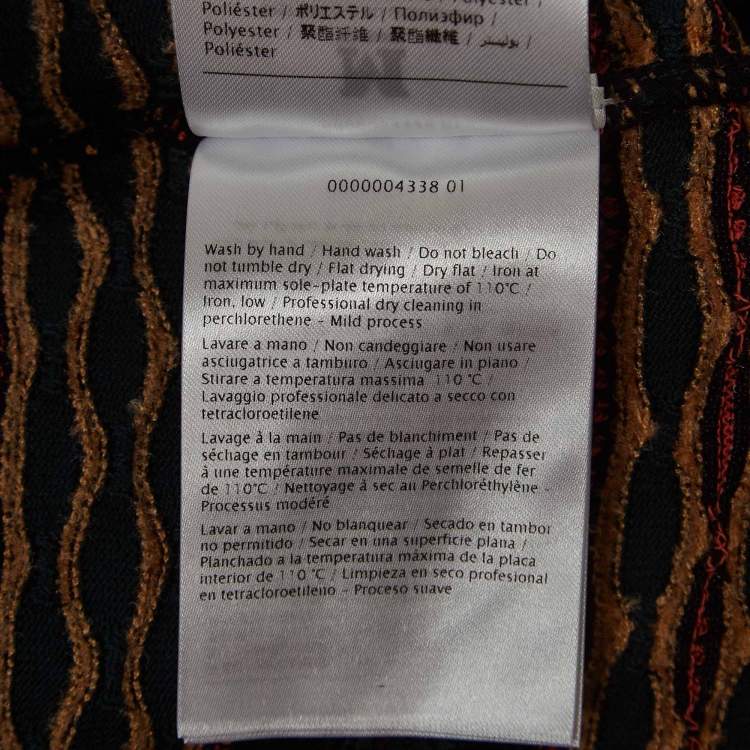 Pre Owned M Missoni Green Patterned Knit Top L