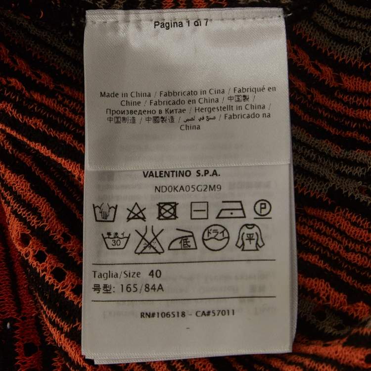 Pre Owned M Missoni Multicolor Perforated  Patterned Knit Cardigan S