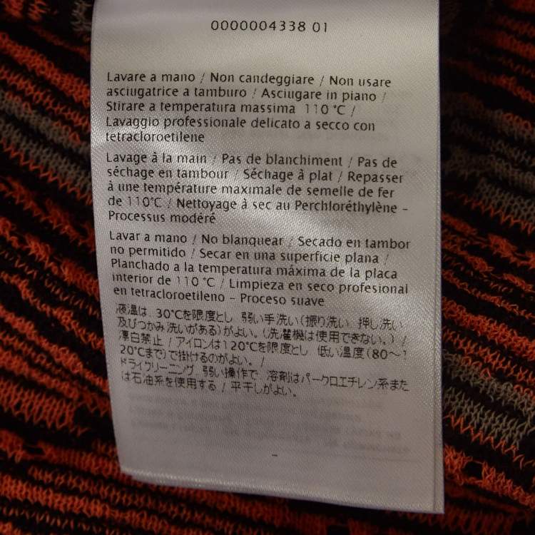 Pre Owned M Missoni Multicolor Perforated  Patterned Knit Cardigan S