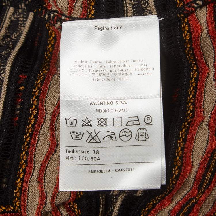 Pre Owned M Missoni Multicolor Patterned Knit Top S