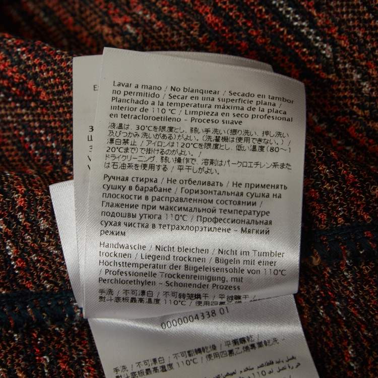 Pre Owned M Missoni Multicolor Patterned Knit Midi Dress S