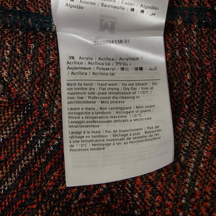 Pre Owned M Missoni Multicolor Patterned Knit Midi Dress S