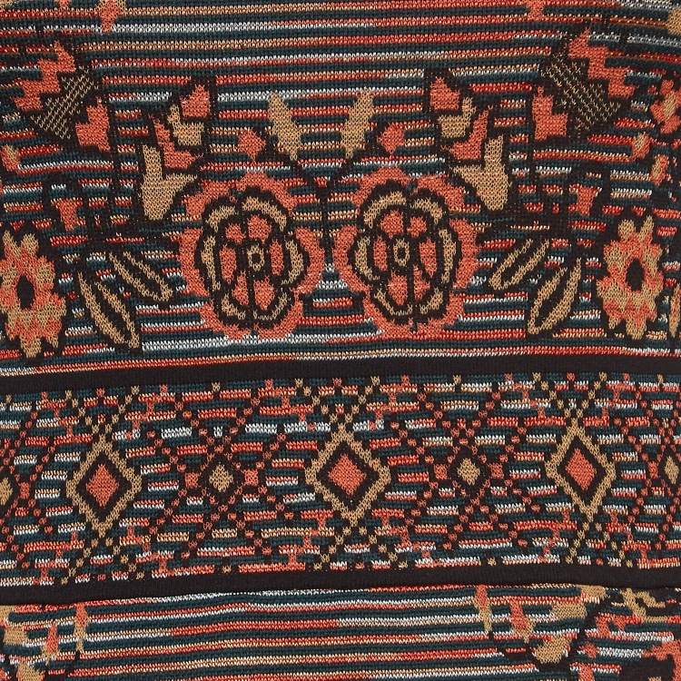 Pre Owned M Missoni Multicolor Patterned Knit Midi Dress S