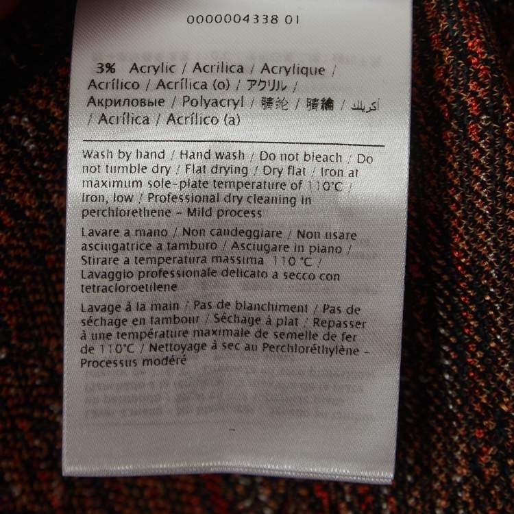 Pre Owned M Missoni Multicolor Patterned Knit Cardigan S