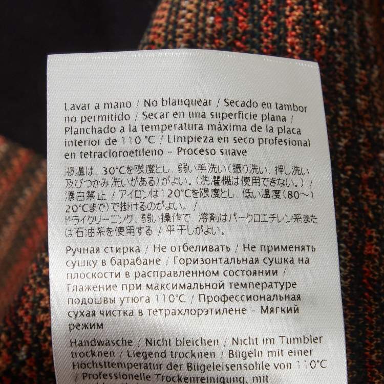 Pre Owned M Missoni Multicolor Patterned Knit Cardigan S