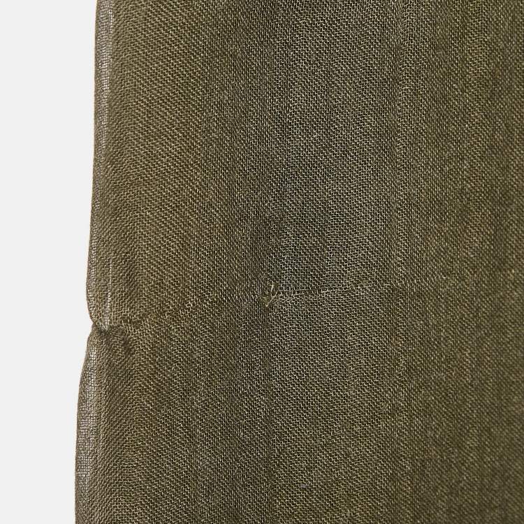 Pre Owned M Missoni Khaki Green Modal Shawl One Size 