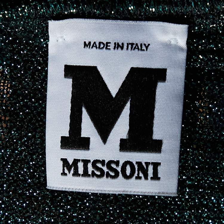 Pre Owned M Missoni Multicolor Striped Lurex Knit Scarf