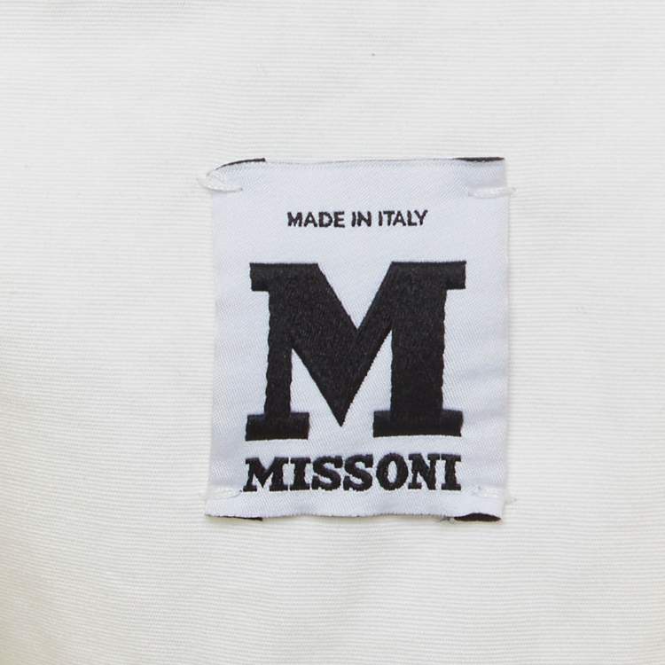Pre Owned M Missoni White Cotton Blend Vest M