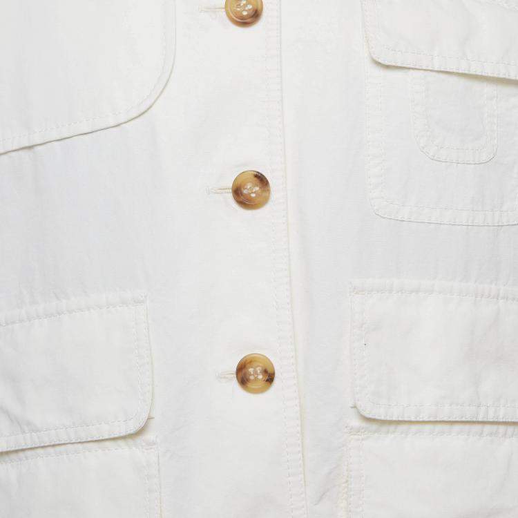 Pre Owned M Missoni White Cotton Blend Vest M