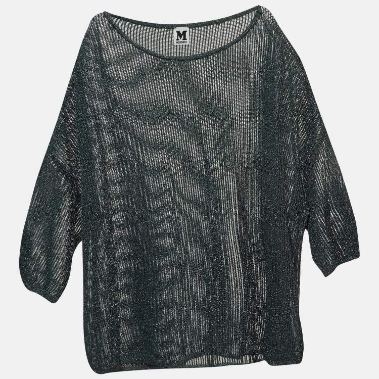 M Missoni Lurex Patterned Knit Oversized Top S M Missoni | TLC