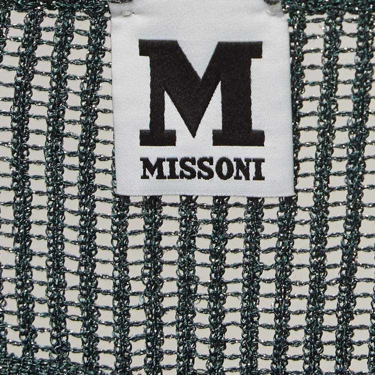 Pre Owned M Missoni Lurex Patterned Knit Oversized Top S